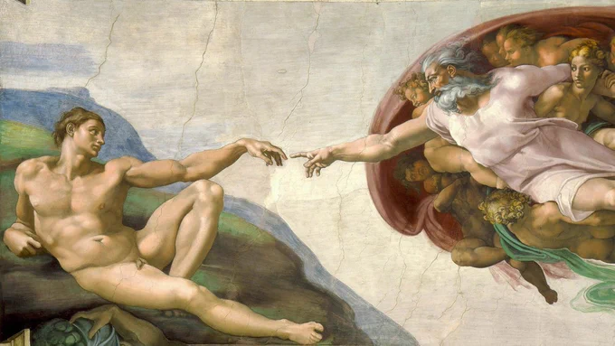 The Creation of Adam (Michelangelo, 1508, Sistine Chapel, Vatican)