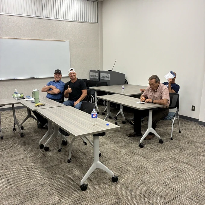 men in auctioneering basics class