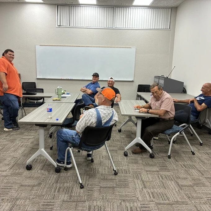 men in auctioneering basics class