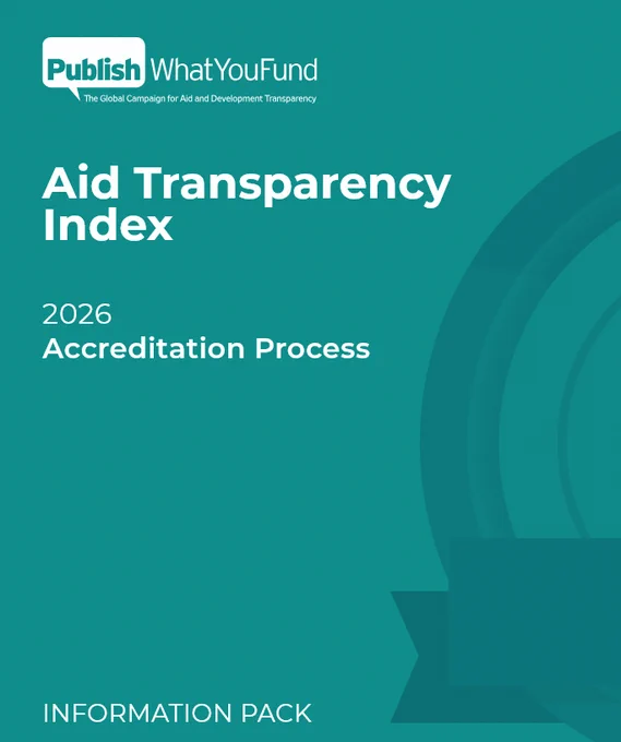 Screenshot of the information pack for the 2026 Aid Transparency Index