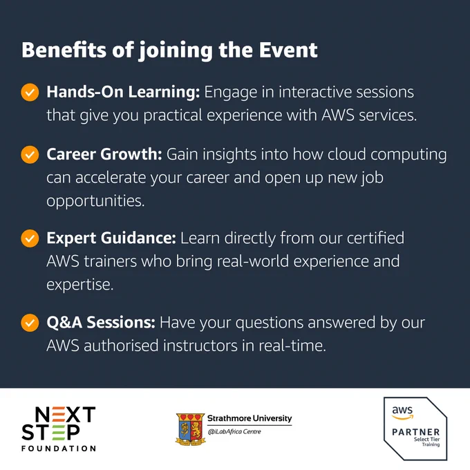 🔹 Hands-On Learning: Engage in interactive sessions that give you practical experience with AWS services. 
🔹 Career Growth: Gain insights into how cloud computing can accelerate your career and open up new job opportunities. 
🔹 Expert Guidance: Learn directly from our certified AWS trainers who bring real-world experience and expertise. 
🔹 Q&A Sessions: Have your questions answered by our AWS authorised instructors in real-time