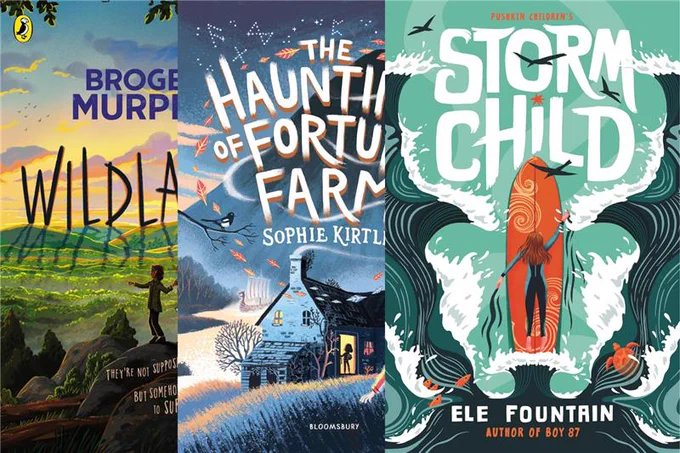 Book covers. (L-R) Wildlands by Brogen Murphy. The Haunting of Fortune Farm by Sophie Kirtley. Storm Child by Ele Fountain.