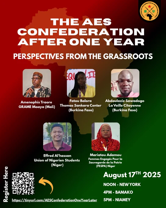 The AES Confederation After One Year: Perspectives from the Grassroots webinar this Sunday. Please join us this Sunday, August 17th, 2025. tinyrul.com/AESConfederationOneYearAfter
