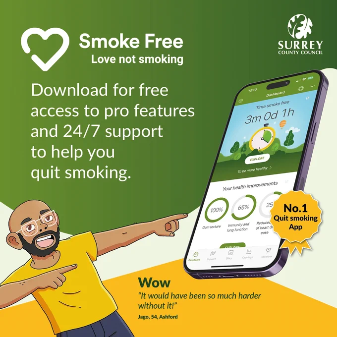 Download for free access to pro features and 24/7 support to help you quit smoking