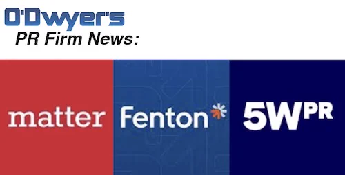 Matter Communications launches Precision Marketing, a scalable solution designed to help teams with limited resources....Fenton is holding a webinar on Wednesday, Aug. 20 at 11 a.m. that will walk participants through the basics of putting together a solid, strategic crisis plan... 5W unveils sports and gaming suite to help clients win in those sectors.
