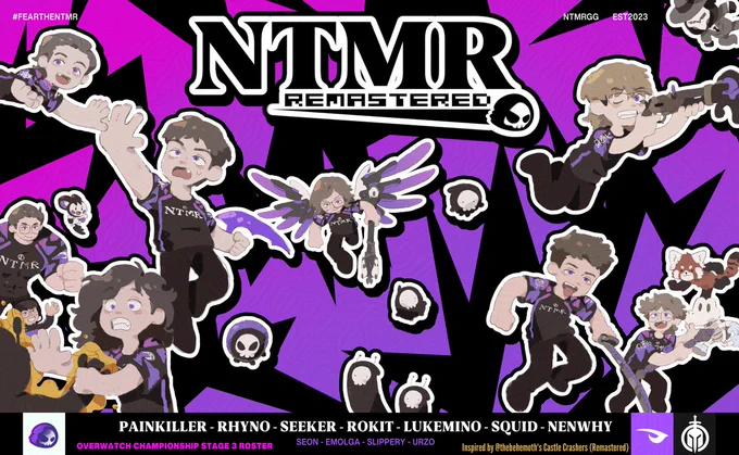 NTMR reveals their new roster for OWCS Stage 3 NA 2025, including Painkiller, RhynO, Seeker, Rokit, Lukemino, Squid, and Nenwhy.