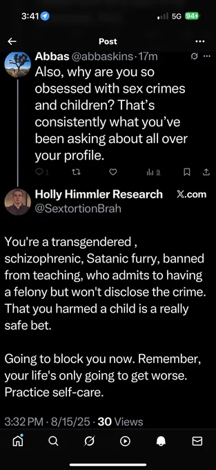 Screenshot of two tweets. Alt in the comments of this post.