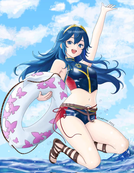Lucina wearing her swimsuit from the Fire Emblem Cipher TGC