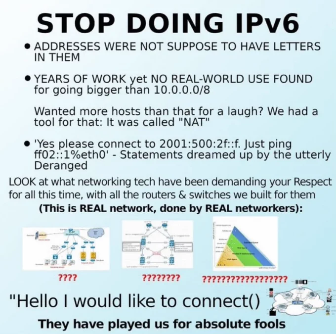 Stop doing IPv6