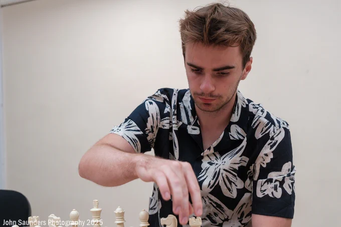 GM Jakub Kosakowski (Poland), winner of the 2025 Kingston Invitational All-Play-All