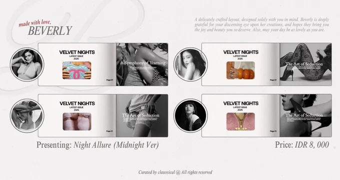 Night Allure (Midnight Ver)

1. Barbie Ferreira 
2. Bella Hadid
3. Jennie
4. Karina