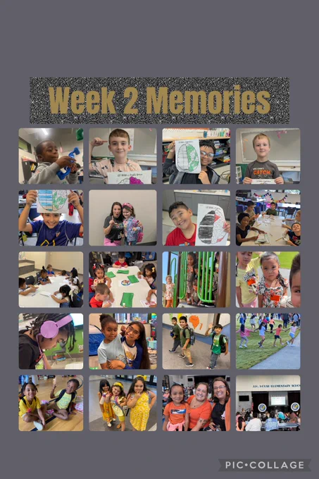 Students and staff members excited about school during the 2nd week.