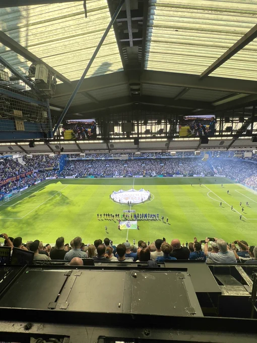 View from the press box just before kick off.