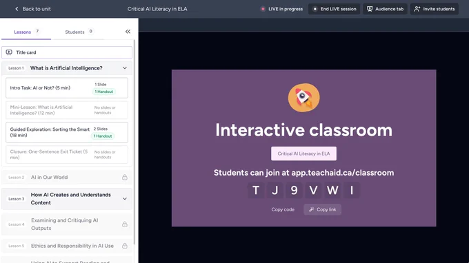TeachAid Screenshot