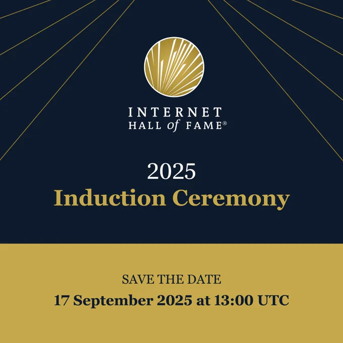 Internet Hall of Fame Induction Ceremony save the date.