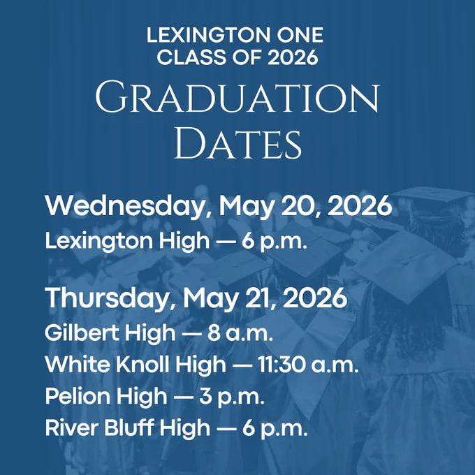 Graduation dates and times for 2026