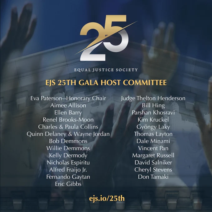 Graphic with host committee names on #EJS25
