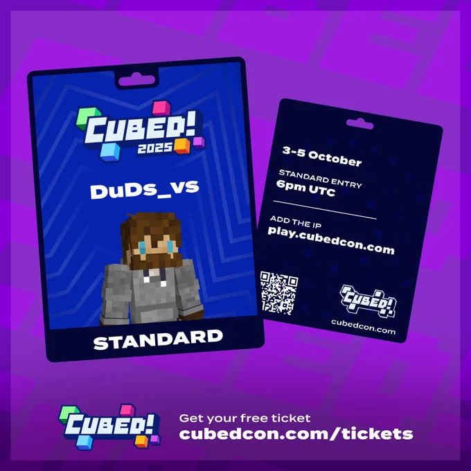 DuDs ticket to Cubed! 2025