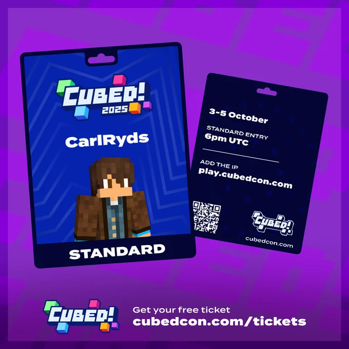 CarlRyds ticket to Cubed! 2025