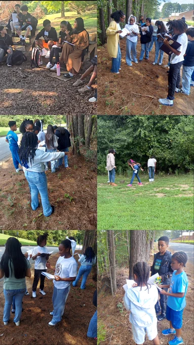 📸: Students engaged in real-world ecology investigations