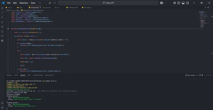 hey there i Use the socket.io connection and To start the connection  , I used the middleware in the socket so than without Login No one can use it . For Testing All there stuff from POSTMAN.