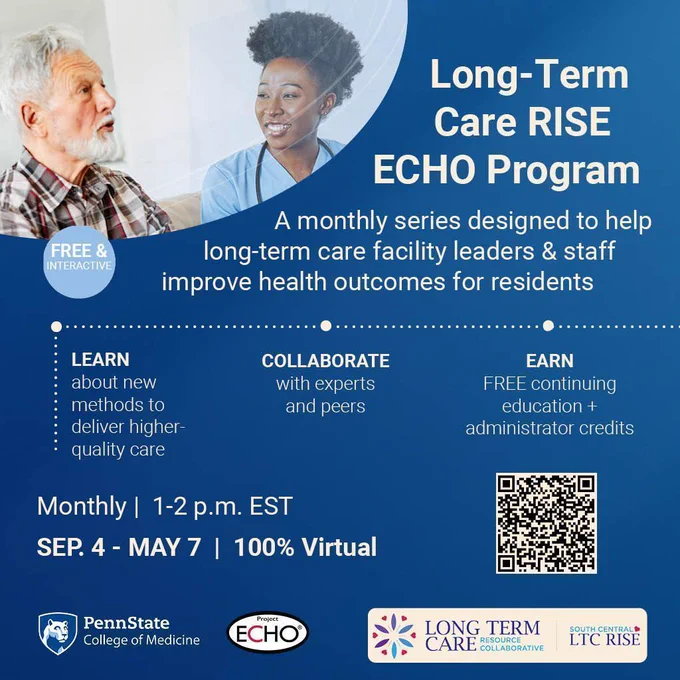 Long-Term Care RISE ECHO Program starts Sep. 4