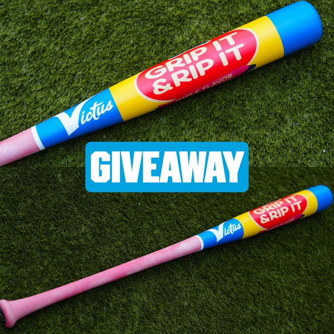 GIVEAWAY: A bubble gum themed "grip it and rip it" Victus bat