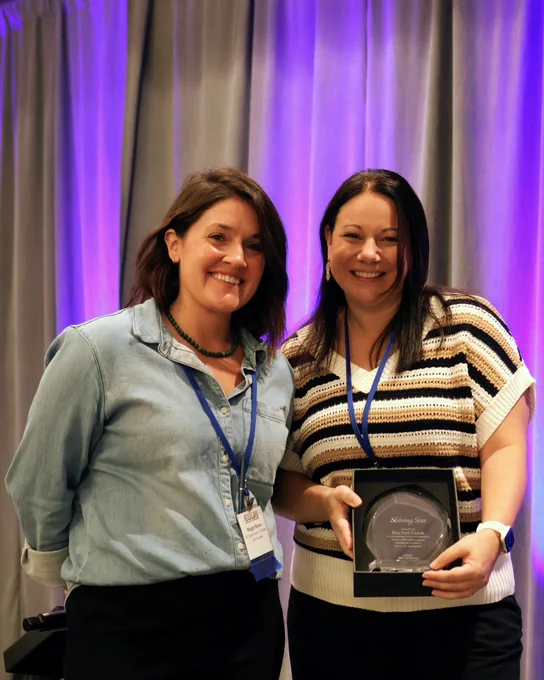 Senior Researcher Rachel Cook (right), with NAWRS President-Elect Maggie Renno