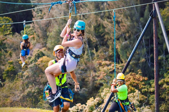Ziplining at Umauma Falls Experience in Hakalau, Hawaii