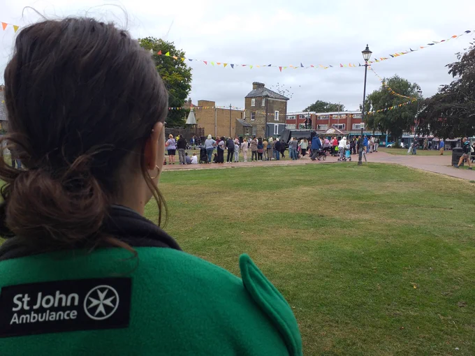 Cadet Community First Aider keeping a watchful eye on proceedings