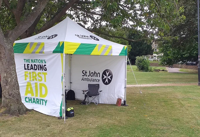 Minor treatment Gazebo at the Action sports tour in Pencester Gardens Dover