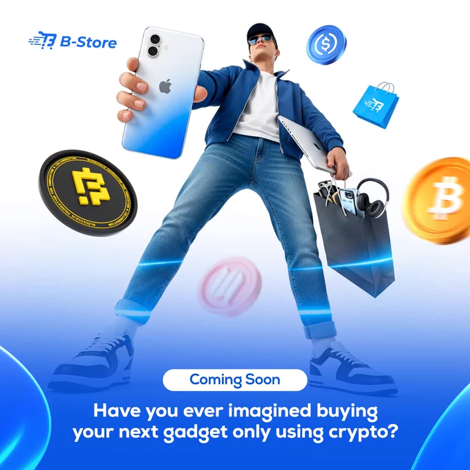 Imagine a store where your favorite crypto tokens aren’t just numbers — they’re your key to gadgets, gear, and more. 💡 
Welcome to BStore.

Which gadget would you grab first? 👇 Comment below!

#BStore #CommentBelow #ComingSoon #Ecommerce #CryptoCommerce