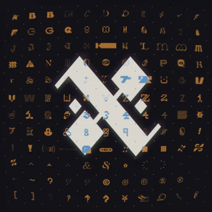Designed a blackletter 'X'