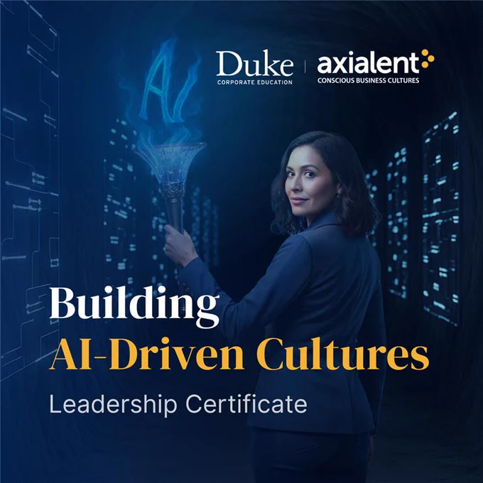 Leading AI transformation? Have a leadership team focused on AI adoption? This one is for you!

We partnered with Duke Corporate Education to launch a new certification program for corporate leaders: Building AI-Driven Cultures.
 
Too many companies focus only on the technology. They buy tools. They launch pilots. And yet… transformation stalls.
 
This program shifts the spotlight back to where success really happens: people and culture. In four months, leaders learn how to cut through fear, resistance, and silos — and build the mindset and alignment needed for true AI adoption.
 
Because technology doesn’t transform companies. People do.