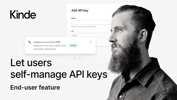 Thumbnail of video - Let users self-manage API keys. Image of Dave Berner.