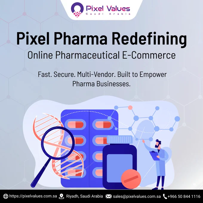 Revolutionizing the online pharmaceutical industry, Pixel Pharma is a multi-vendor e-commerce platform built with the CodeIgniter framework – designed to be fast, secure, and user-friendly. 🚀

🔹 Why Pixel Pharma Stands Out?
✅ Multi-Vendor Marketplace – Empower multiple vendors to manage storefronts with ease.
✅ Lightning-Fast & Smooth Navigation – Browse a wide range of pharma products seamlessly.
✅ Bank-Grade Security – Safeguarding sensitive user data & transactions.
✅ Smart Admin Panel – Full control to manage vendors, track sales & updates effortlessly.
✅ Responsive Design – Flawless experience across PC, tablet & mobile.

🎯 Pixel Pharma = Efficiency   Security   Customer Happiness

👉 Want to develop a powerful e-commerce website like Pixel Pharma?
At Pixel Values Saudi Arabia, we craft custom e-commerce websites & web apps tailored to your needs – ensuring smooth performance, top-notch security, and stunning designs