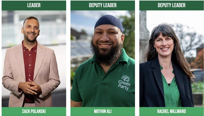 Zack, Mothin and Rachel in their campaign photos for the leadership elections