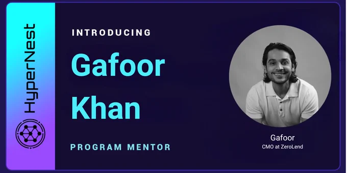 New mentor introduction, Gafoor from ZeroLend