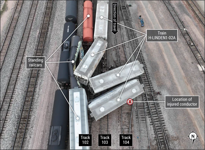 ​Aerial view of accident scene.​