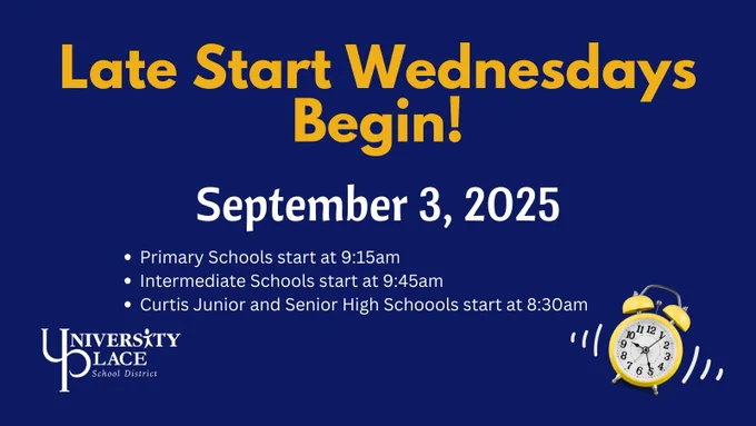 Late start Wednesdays begin September 3, 2025