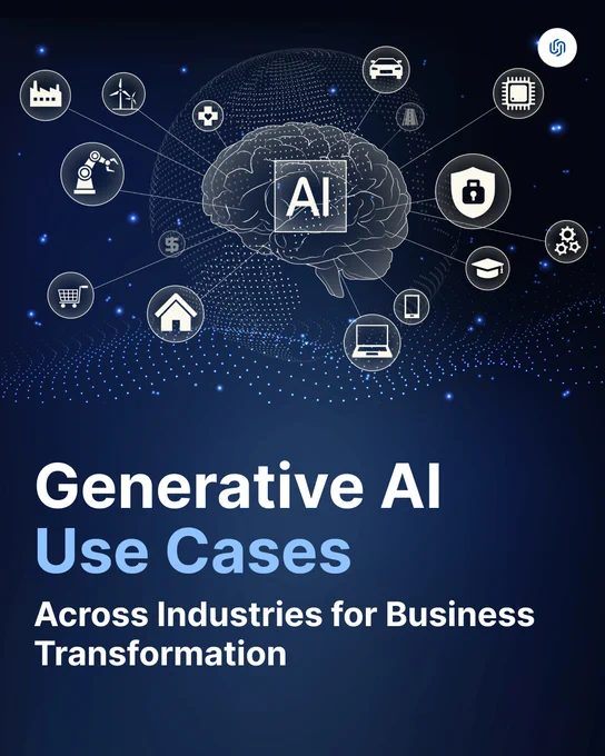 Explore generative AI use cases across industries, from healthcare to retail, and see how it drives business innovation and transformation.
