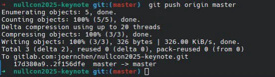 git push of my keynote slides