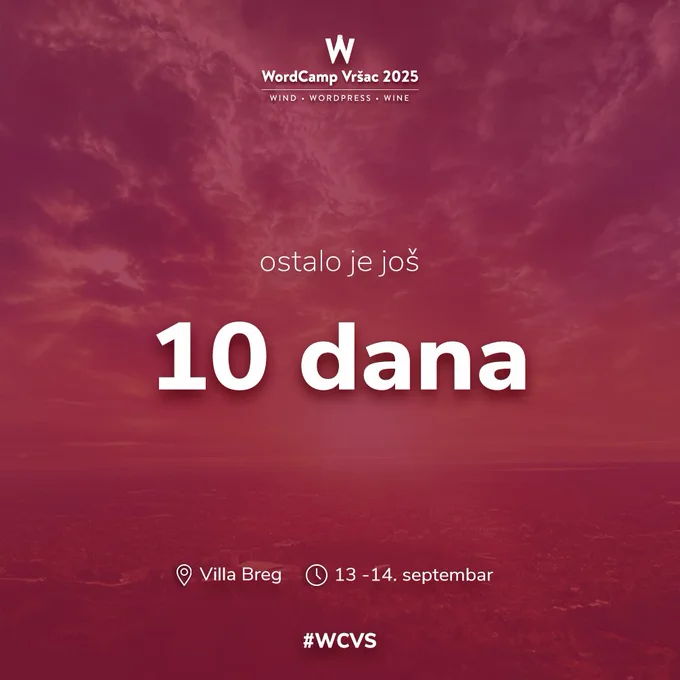 još 10 dana do počezka wordkampa u vršcu