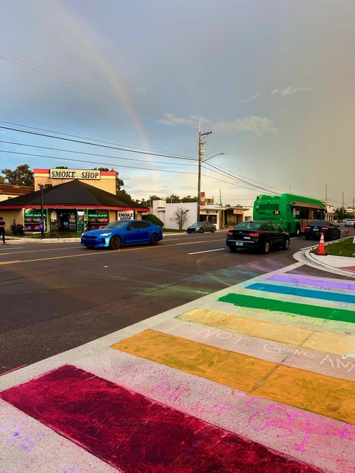 Painted crosswalk