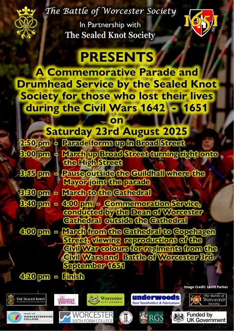 A promotional flyer for the Civil War parade