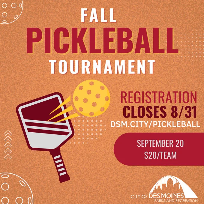 Register today at DSM.City/Pickleball