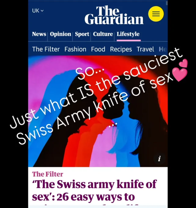 Swiss army knife of sex. A Guardian headline for the best sex accessories 