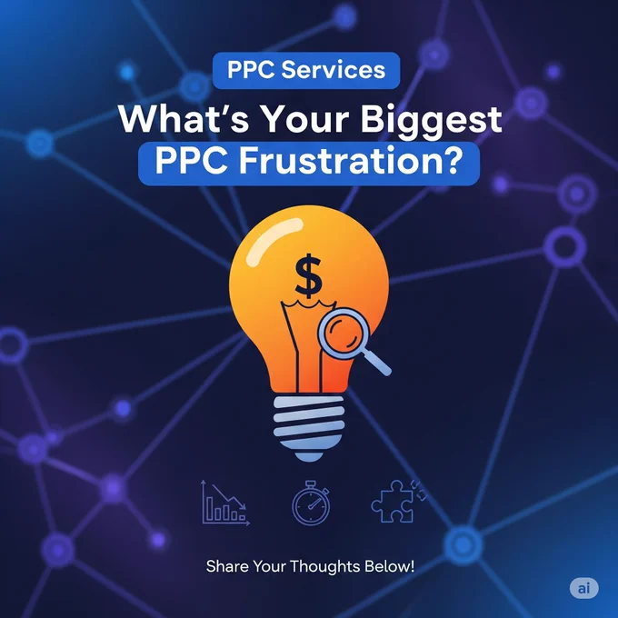 What's your biggest Pay-Per-Click (PPC) frustration? Tell us in the comments! At PC Doctors NET, we're not just offering PPC Services; we want to understand your challenges. Are you struggling with wasted ad spend, low conversions, or complex campaign management? Share your biggest PPC headache below. Our expert team provides strategic PPC management designed to drive qualified traffic and maximize your ROI. Let's move beyond frustration and achieve real advertising success together. Discover our engagement-focused PPC solutions today!
