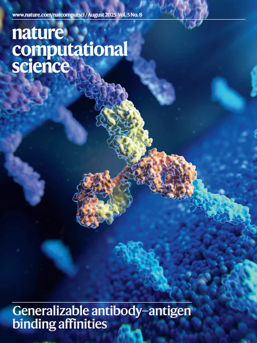 Yellow and orange antibody binding to purple and blue membrane proteins