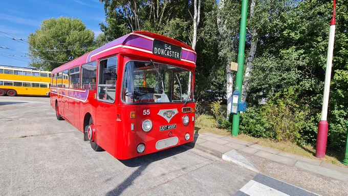 Doncaster Corporation 55 - Leyland Royal Tiger Cub - Roe B45D - UDT 455F at Sandtoft Trolleybus Museum 